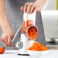 Rotary Cheese Grater Vegetable Shredder with Handle Round Kitchen Mandoline Slicer Grater for Nuts Vegetable Chocolate