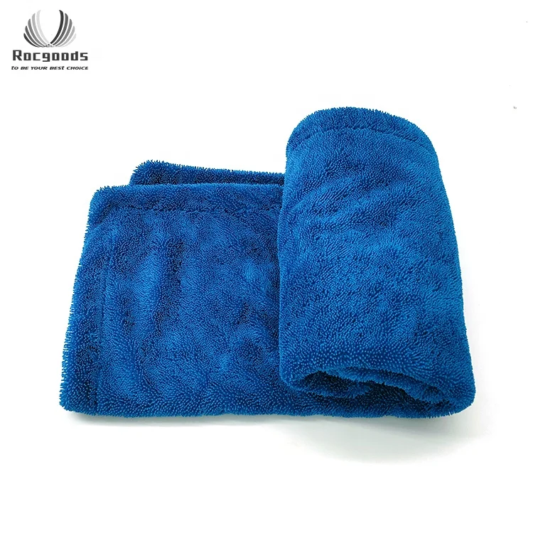 Оптовая продажа впитывающее серое полотенце из микрофибры без ворса с перекручивающейся петлей 50*80 см 1200 г/м2 салфетка для чистки автомобиля полотенца