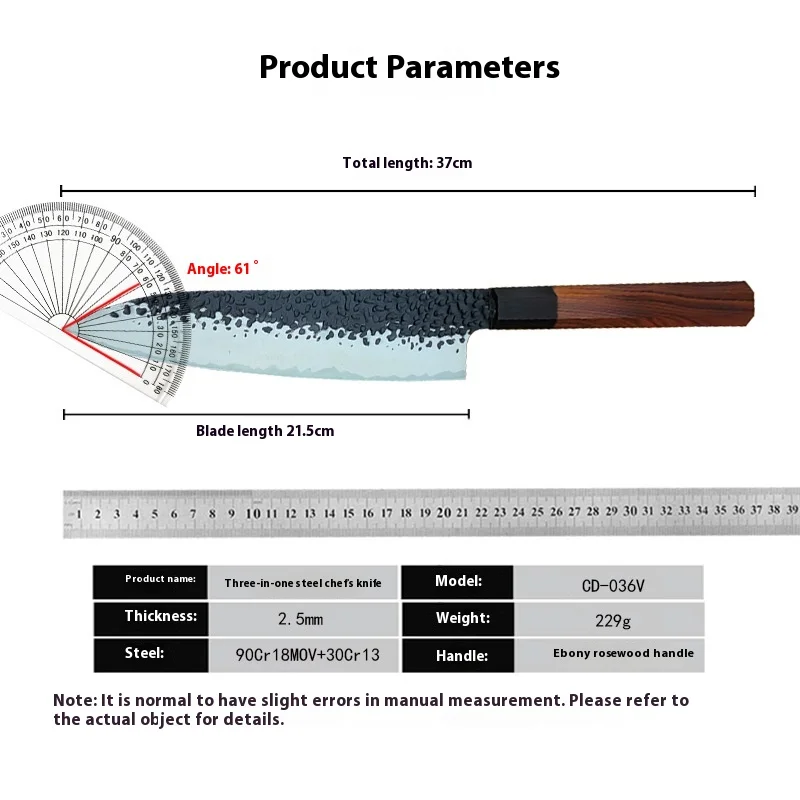FINDKING 8-Inch Professional Chef Knife 9CR18MOV 3-Layer Clad Steel with Octagon Handle High Quality Kitchen Kuchenmesser Metal