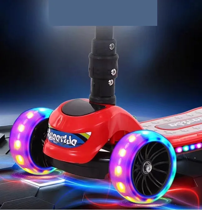 Cheap Fold Child Kick Foot Scooter boy and girl Kid Kick Scooter Electric Chinese Children 3 wheels more color