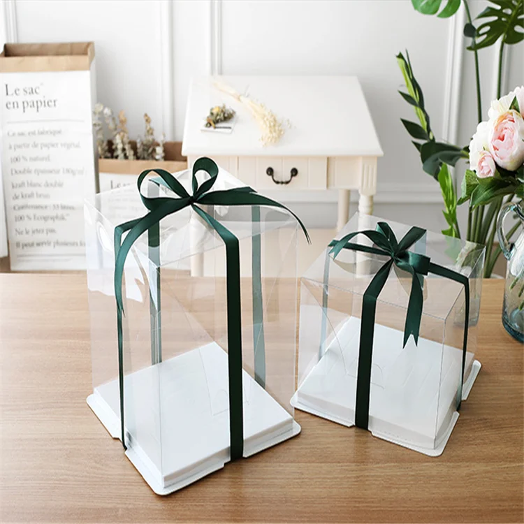 custom print cake box with window cake box package