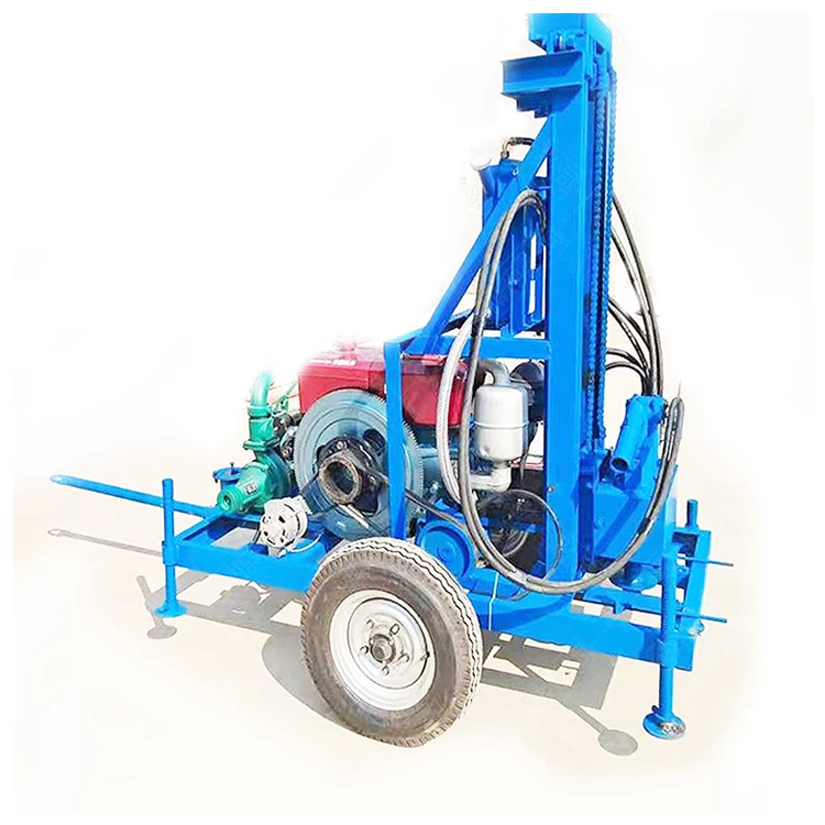 120 meters ground borehole water well drilling machine  Hydraulic crawler type borehole water well drilling