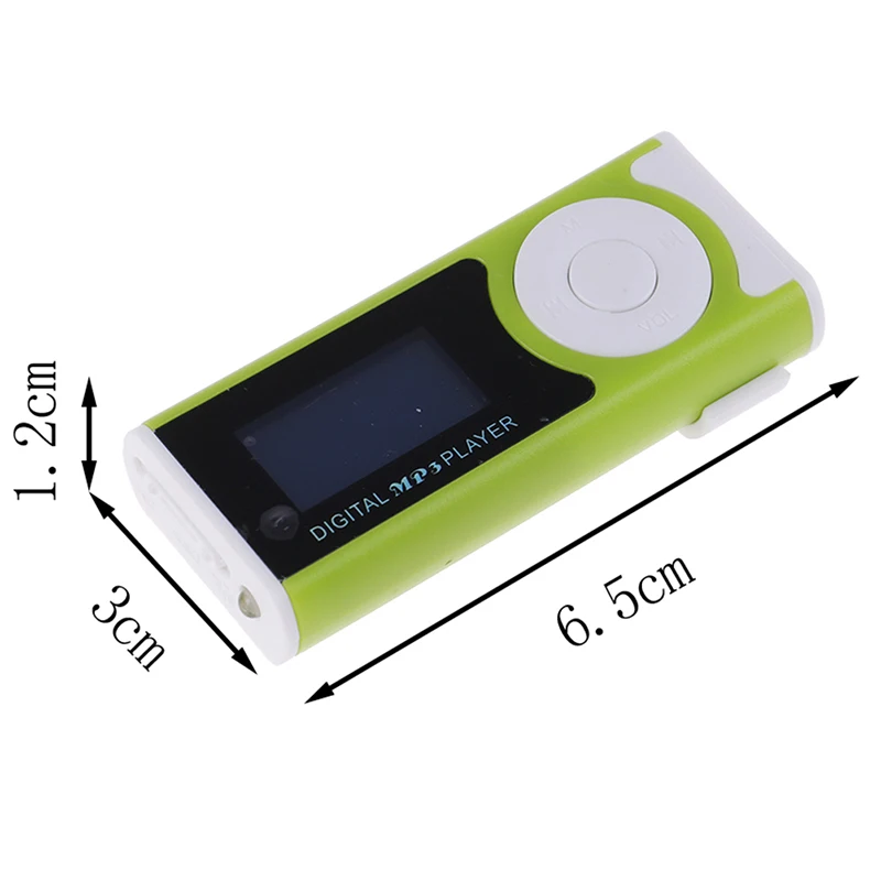  Мини MP3 музыкальный плеер спортивный USB клипса ЖК-экран медиаплеер Поддержка внешней Micro SD