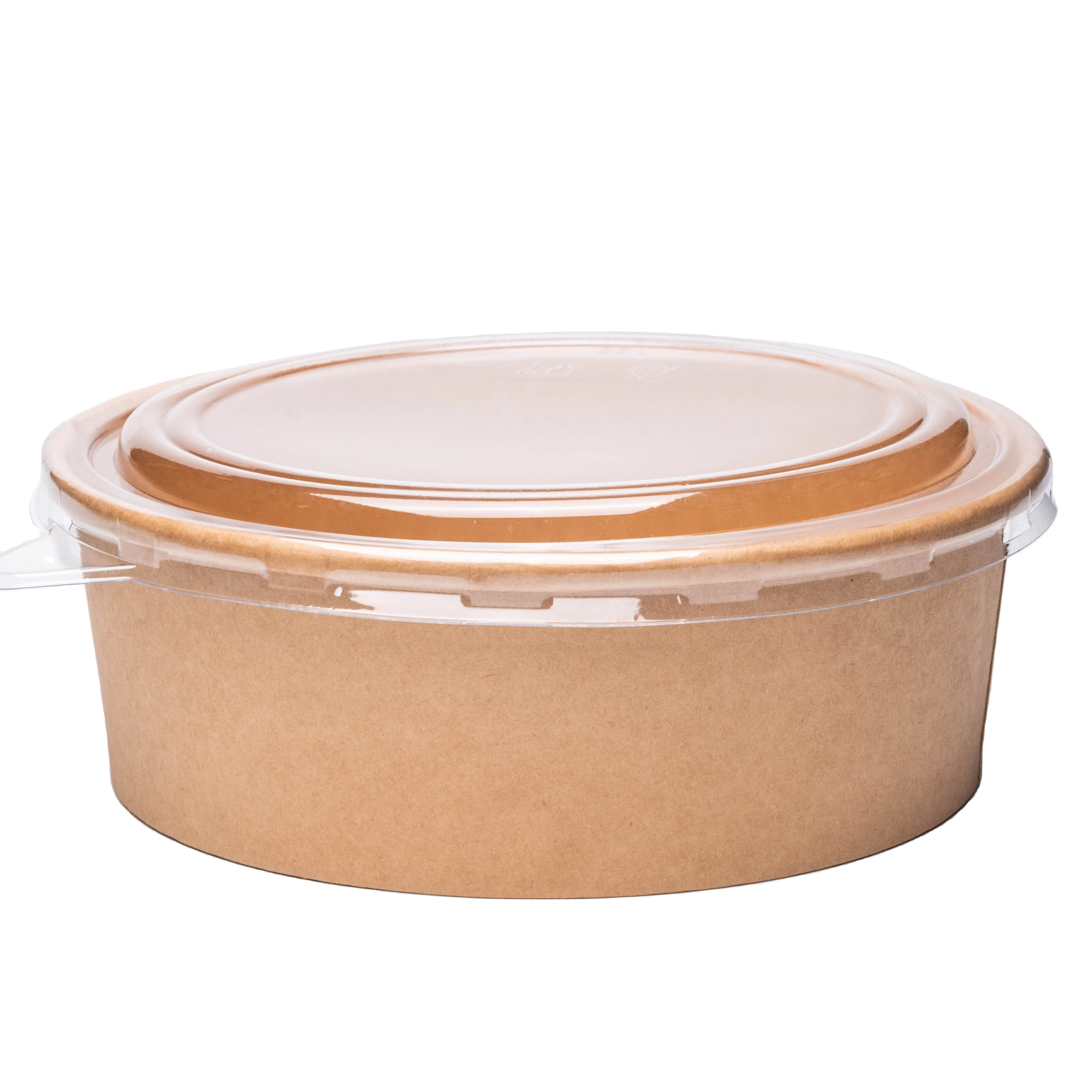 Оптовая продажа, 1300 мл, бумажный контейнер для пищевых продуктов для микроволновой печи на заказ, чашка для супа/одноразовые бумажные чаши для горячего супа с крышкой