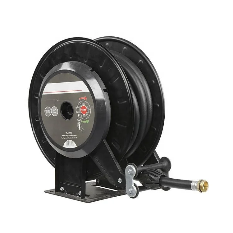 Spring rewind retractable hose reel diesel with simple hose guide