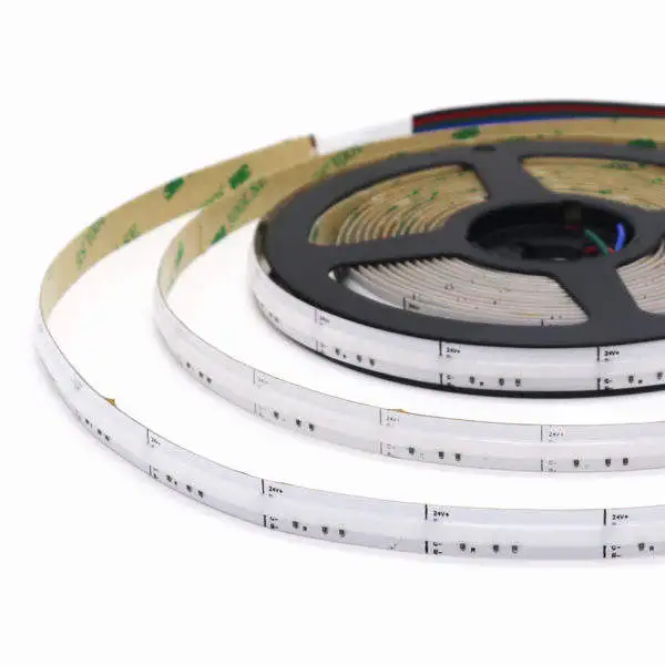 24v 12v 3000k rgbw red color green blue dot free flip chip cob led strip lights