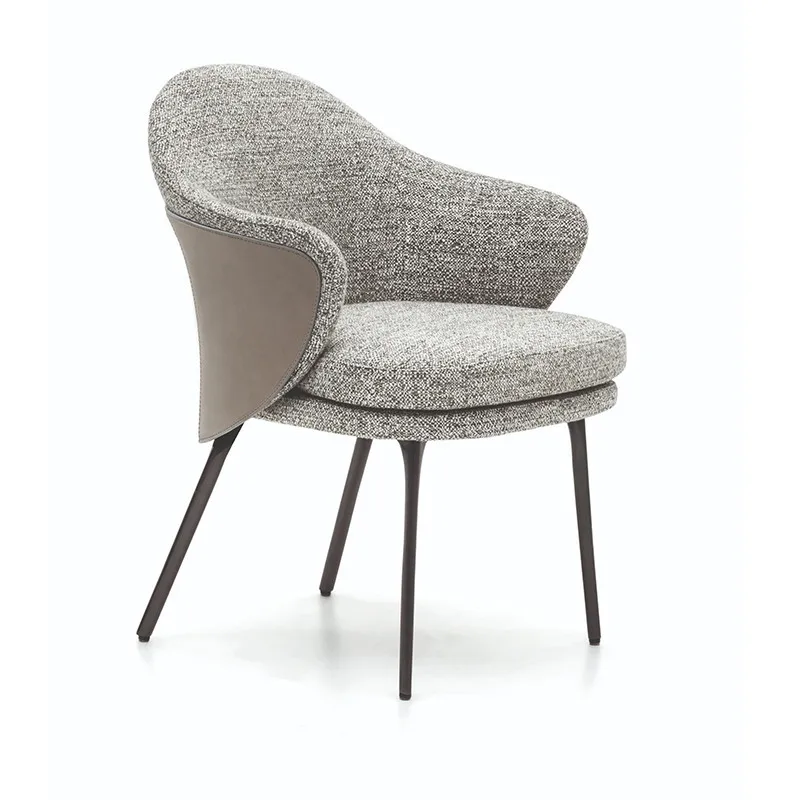 Nordic high-back dining chairs cafe dining room leather chairs restaurant furniture home leisure study chair