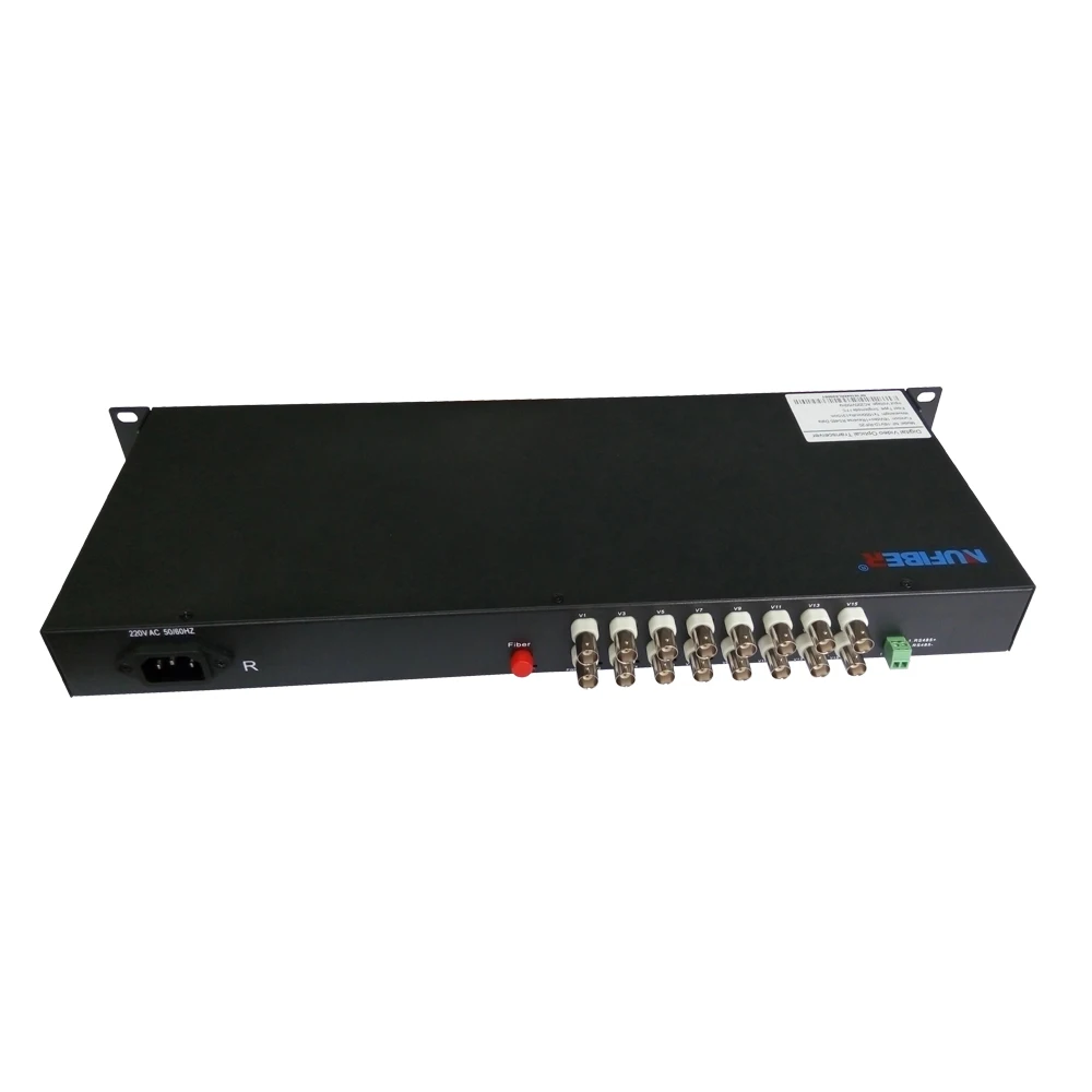 16 Channel Fiber Video Converter 16BNC Single Fiber SM 1310nm/1550nm 20km FC  Transmitter and Receiver Converter