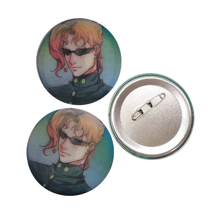 Custom 3d pins 58mm lenticular anime badge lenticular button 3d badge