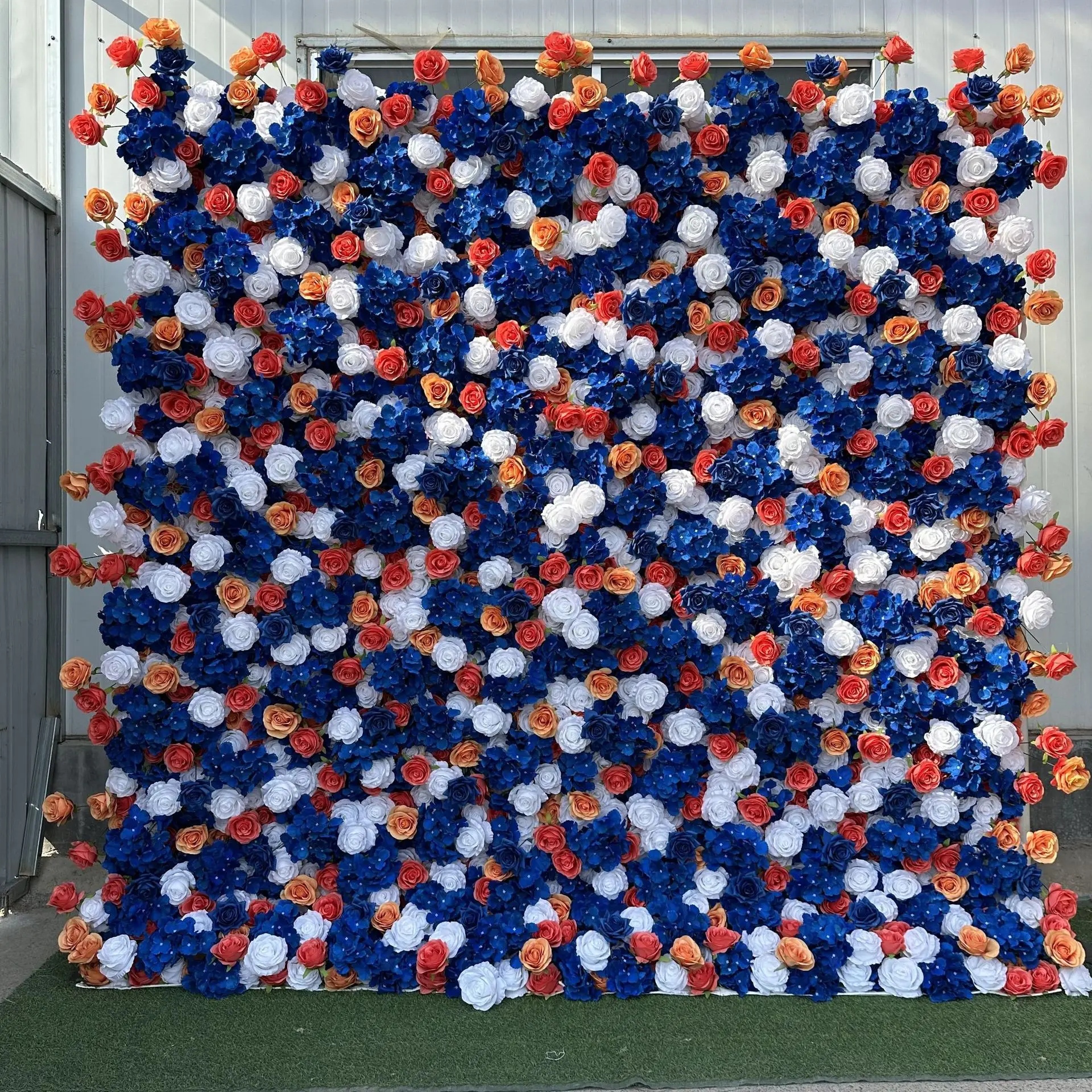 wall decoration cloth bottom background wall event party decorations wedding layou artificial blue rose flower wall for wedding