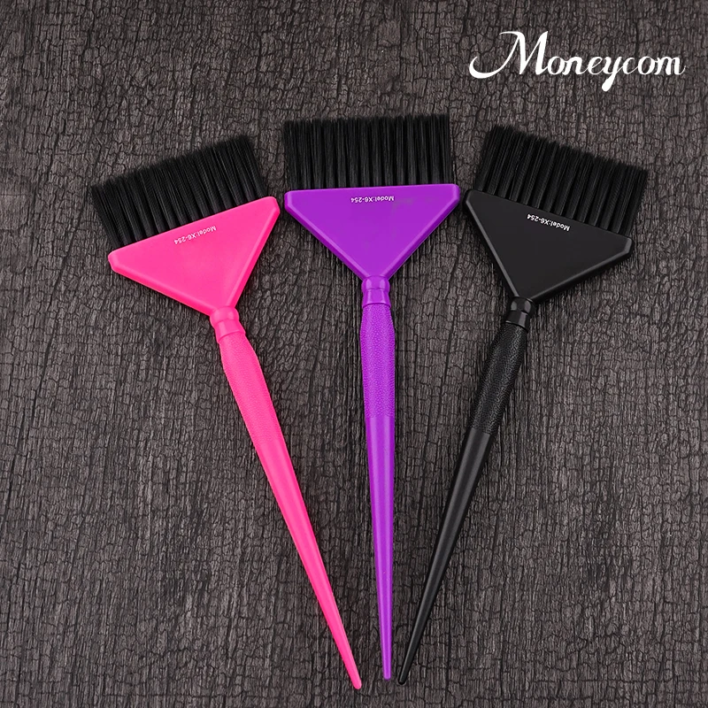 Hair Tint Brush Tools  for Baber Shop Soft Feathered Bristles Handle Baber Accessories Multicolor Glitter