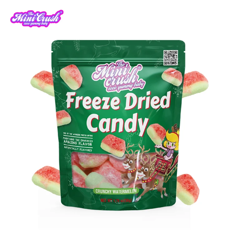 New Crispy candy sweets snacks freeze dried watermelon gummy candy For Christmas