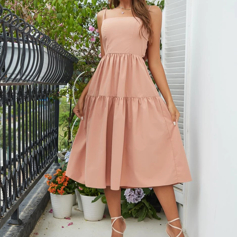 Loose Waist Ladies Mini Sexy Lingerie Office Princess 2023 Evening Gowns Solid Color Yellow Summer Plain Tshirt Casual Dress