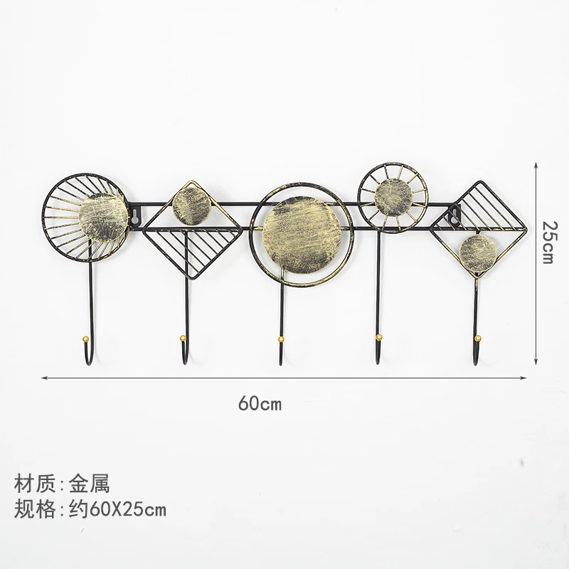 Factory Manufacture Hooks Coat Wall Robe Metal Clothing Vintage Towel Hanger Coat Diamond shaped circle Hanger Cloth Hook
