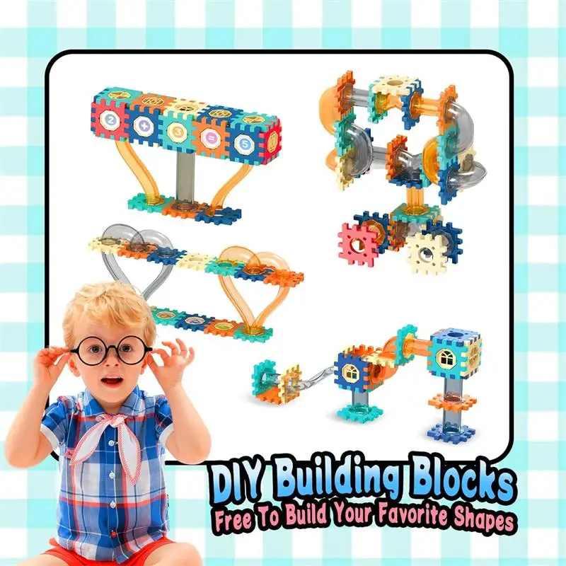 Wholesale 246 Pcs Marble Maze Game Building Blocks Kit STEM Educational Marble Race Track DIY Marble Runs Blocks for Kids