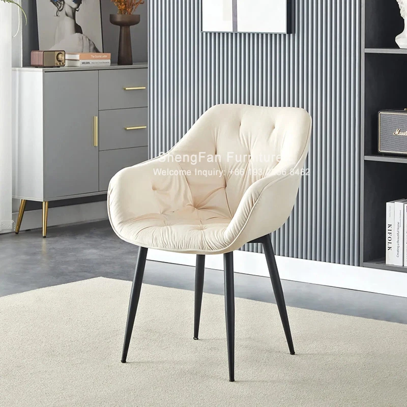 Wholesale Customer Choice Colors Velvet Fabric Dining Chair Yellow Upholstery Chairs Living Room Chairs