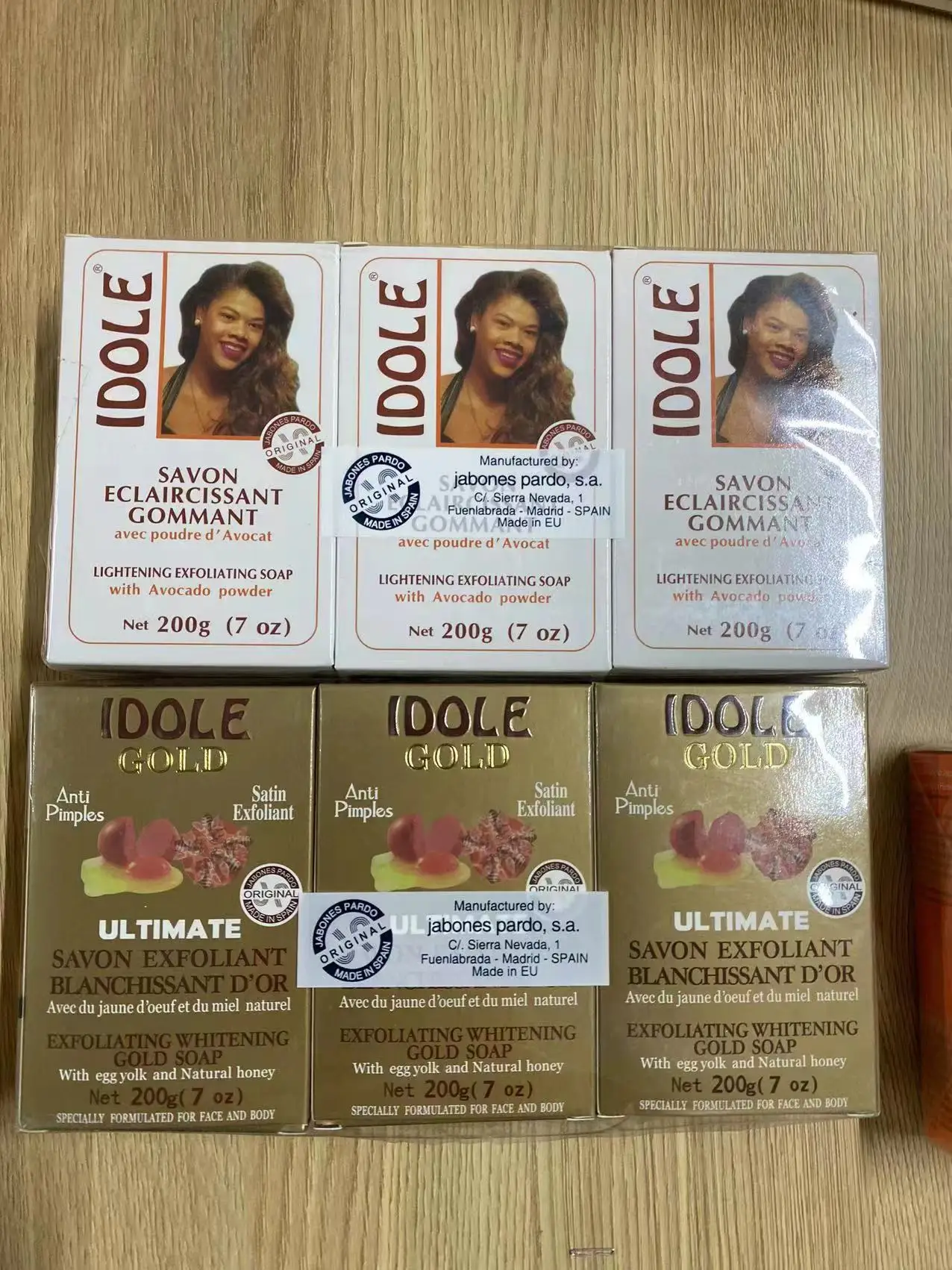 Wholesale Original Idole Brand 200g Idole Papaya Soap for Bath Fresh Body Skin Whitening Facial Soap Papaya Savon face soap bar