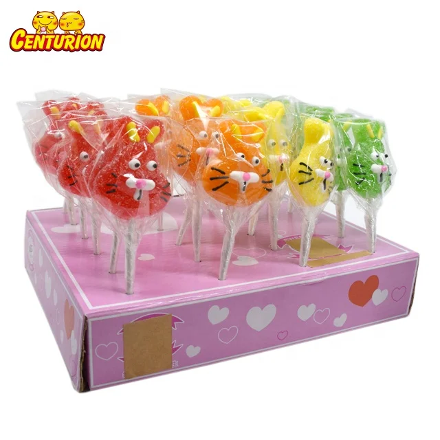 Manufacturer wholesale snacks sweets cartoon Easter Bunny Candy fruity lollipop gummy candy