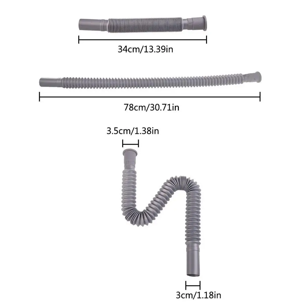 Pvc Drain Hose Telescopic Drainage Pipe Kitchen Sewer Pipe Leakproof Anti-clogging Bathroom Accessories Sink Tool