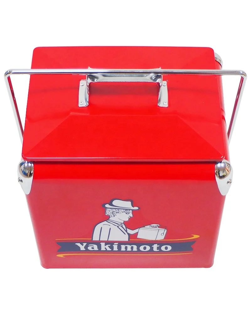 Top seller promotional metal square 13 L iron water cooler ice boxes for outdoor camping