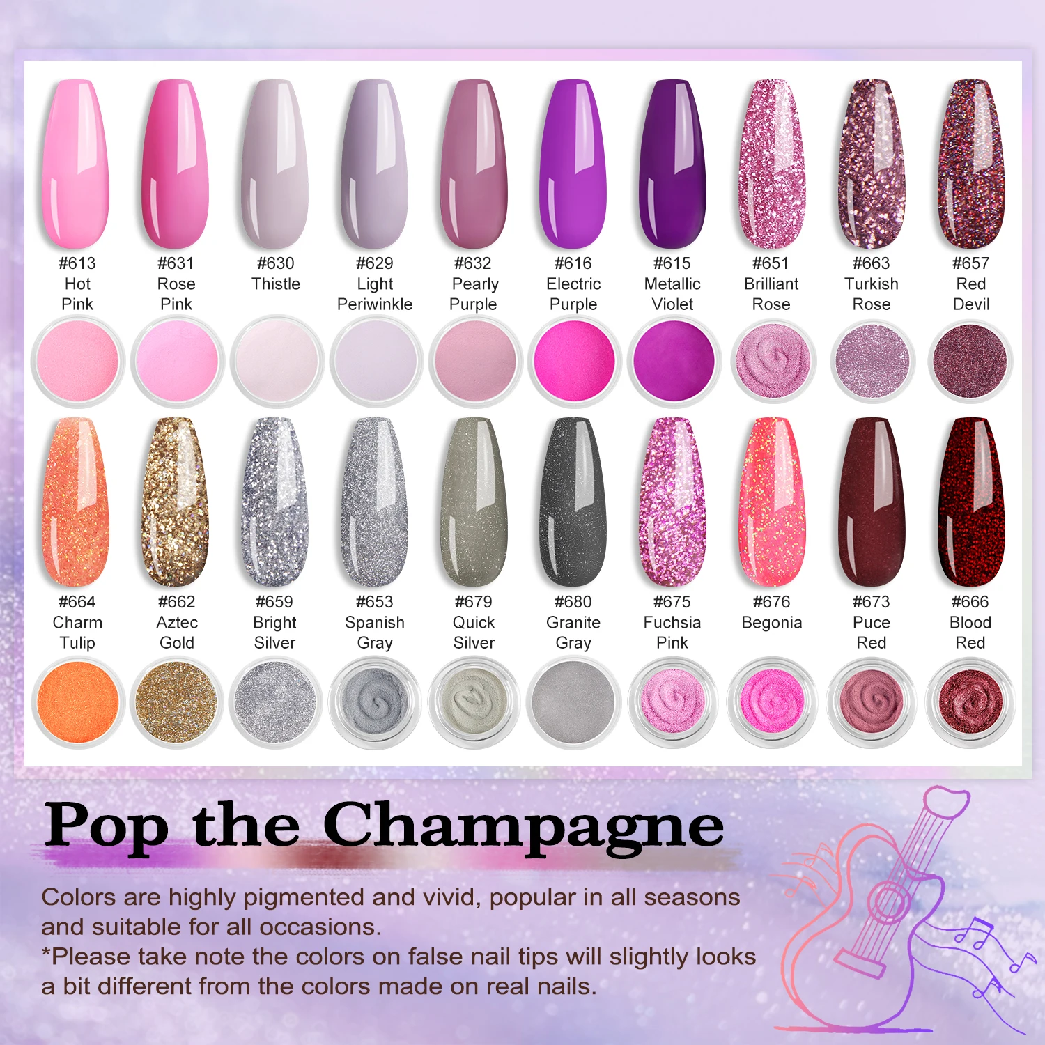 20 Colors Acrylic Dip Powder Nail Kit with Dip Liquid Set Wholesale Private Label Nail  Dipping Powder System