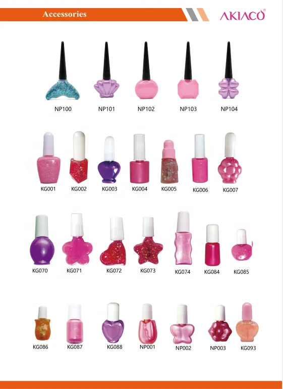 Akiaco kids cosmetics set nail polish kids nail polish set non-toxic custom kid finger nail polish