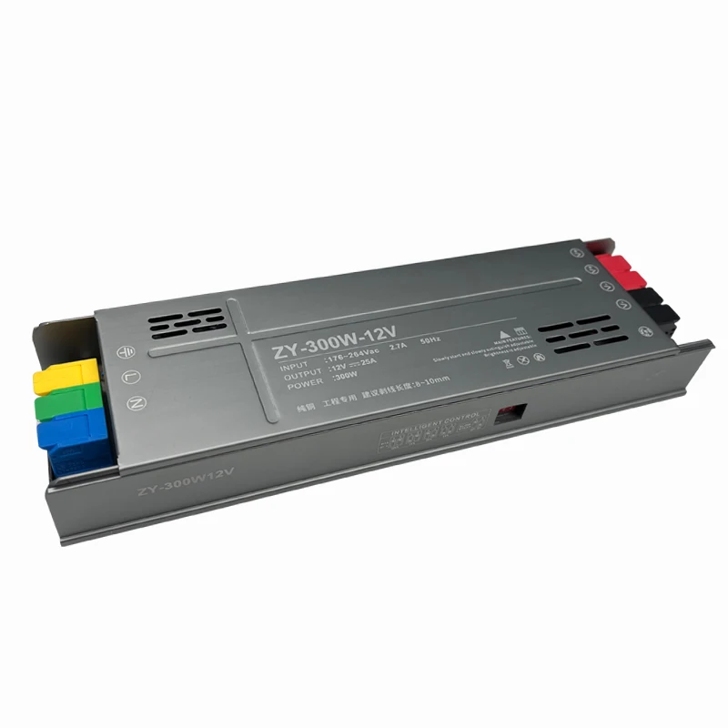 2024 New design diai dimming power supply 100% full power 12/24v 300w AC180-265 high-end indoor strip power supply