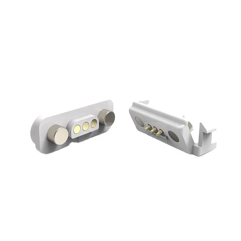 3 Pin Spring loaded Pogo pin Magnetic cable with auto connect round