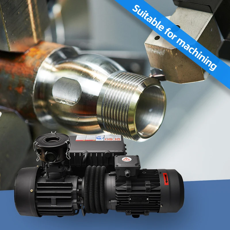 380V 3000W -100KPa Single Stage Rotary Vane vacuum Pump Electric Air Compressor Head For CNC Vacuum Packing