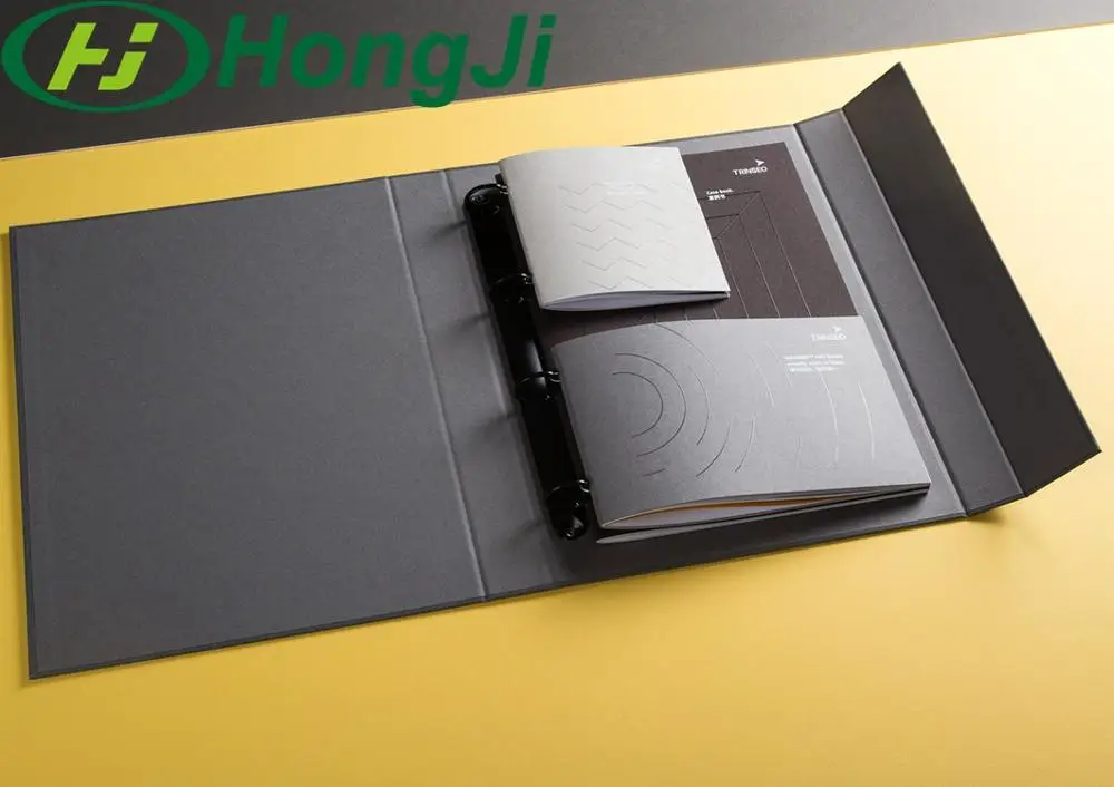 Metal 2/3/4 Ring Binder Folder Colorful Design Paper File Folder Custom A4 Cardboard Folder