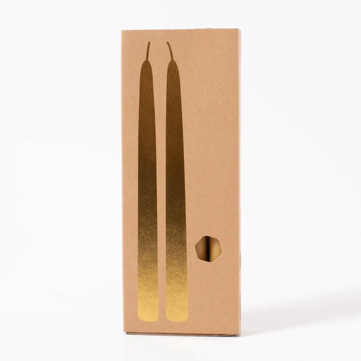 Custom candle stick paper sliding boxes taper birthday dinner candle packaging box for taper candle