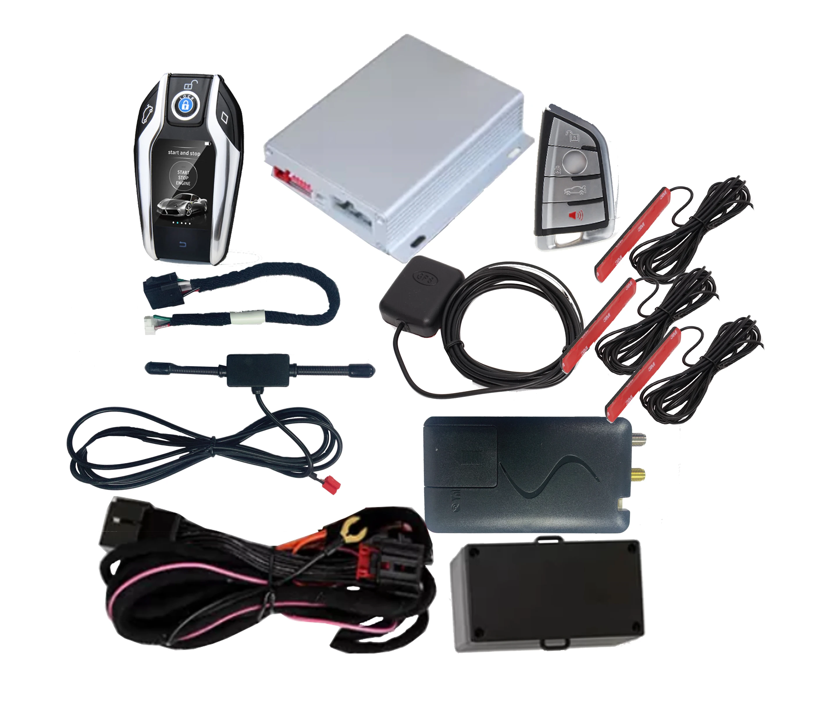 CANBUS GPS GSM LCD Key smart phone APP Plug and Play long distance car Remote Engine Start stop Keyless entry system for BMW