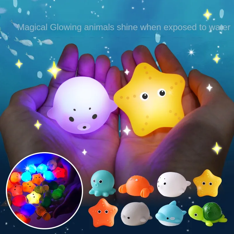 Parent-child Interaction Fun Fishing Swimming Induction Light Floating Animal Toys