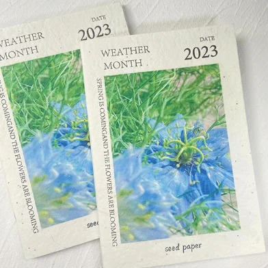 Able Plant Recycle Biodegradable Greeting SeedTag, Wholesale Custom Print Flower SeedPaper Gift Eco friendly Thank you Cards