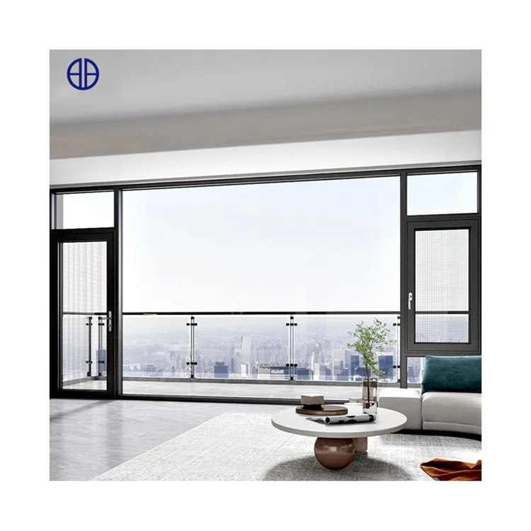 high quality profile thermal break modern swing door and window aluminum horizontal casement windows