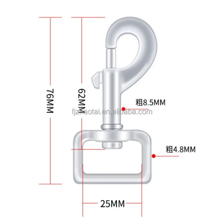 ZT wholesale all kinds of zinc alloy rotary hook stainless steel dog button key pangler buckle spring hook
