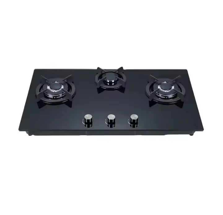 Black Color Ceramic Panel 3 burner Built in Gas Cooker Gas Stove Gas Hob