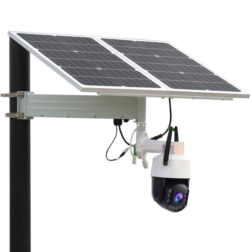 TecDeft Power solar camera face recognition 36X optical zoom 5MP security surveillance WIFI solar cctv camera 4g sim card PTZ