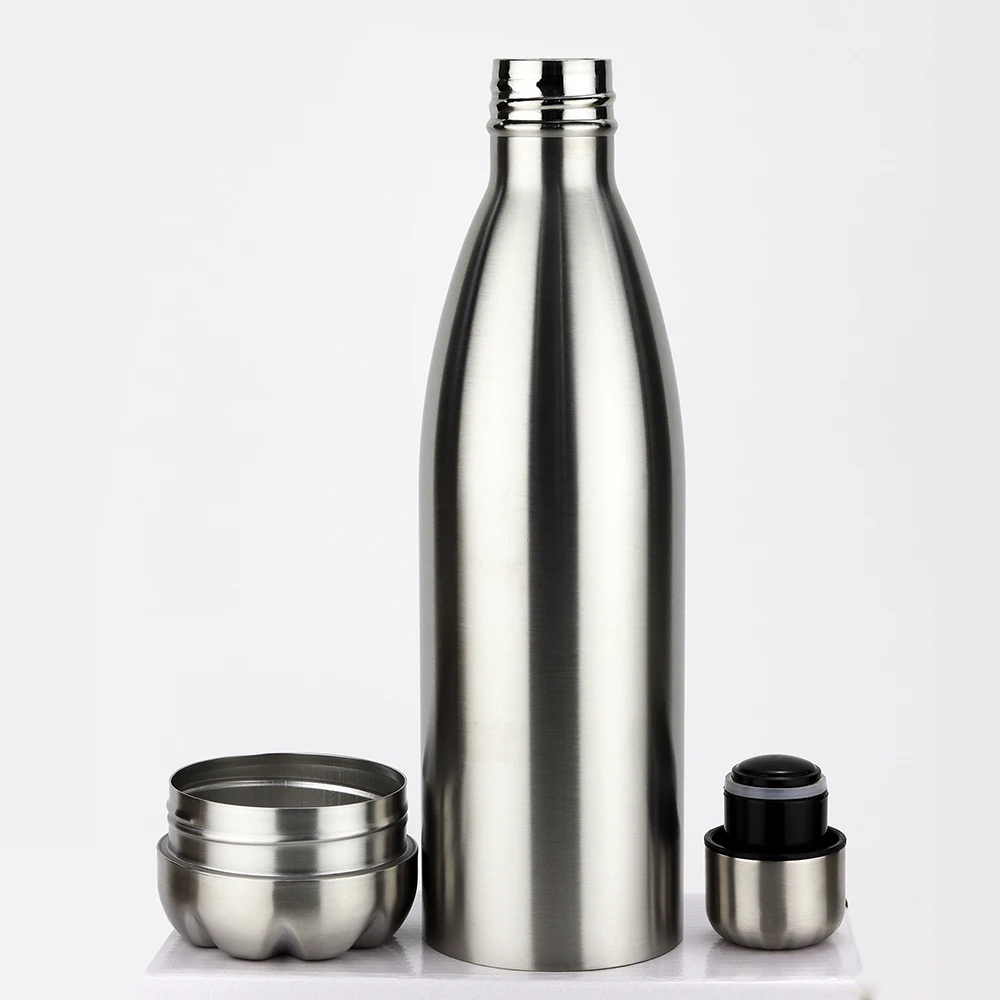 FX Factory 750ml Vacuum Bottle Containable Water Bottles Stainless Steel Insulated Cola Water Flask with Money Protein Storage