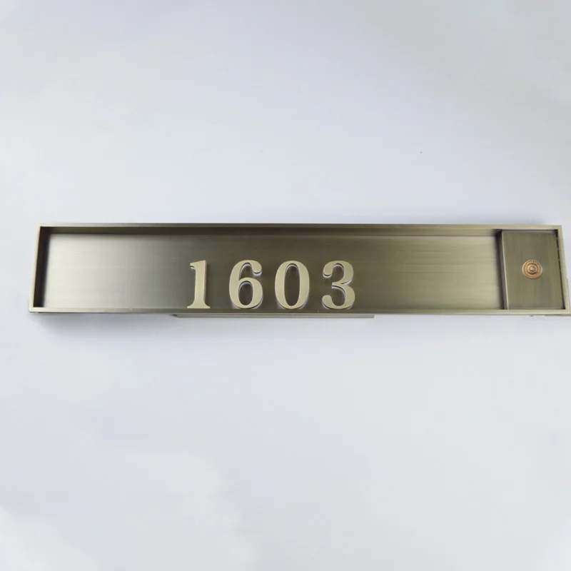 Customized electroplated stainless steel high quality outdoor illuminated door sign