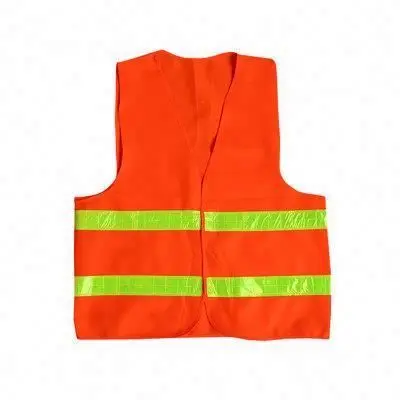 Logo Print OEM Wholesale Industrial Reflective Strips Construction Traffic Safety Vest With Zipper And Pocket