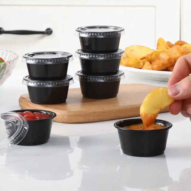 Изготовленный на заказ логотип мини-Приправы пластиковый контейнер для еды одноразовый соус блистерная упаковка