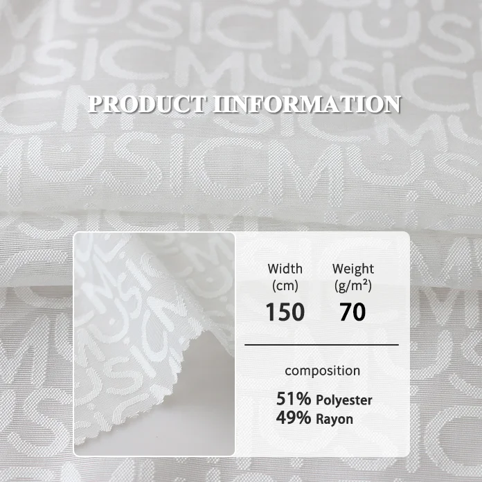 TR Burnt-Out Fabric Jacquard Plaid  Letters Pattern Summer Shirt Dress Fabric For Women And Children Garment