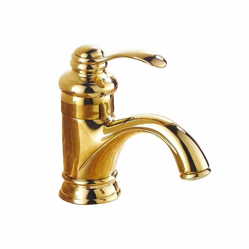 Golden basin faucet with single handle Luxury basin faucet with single handle
