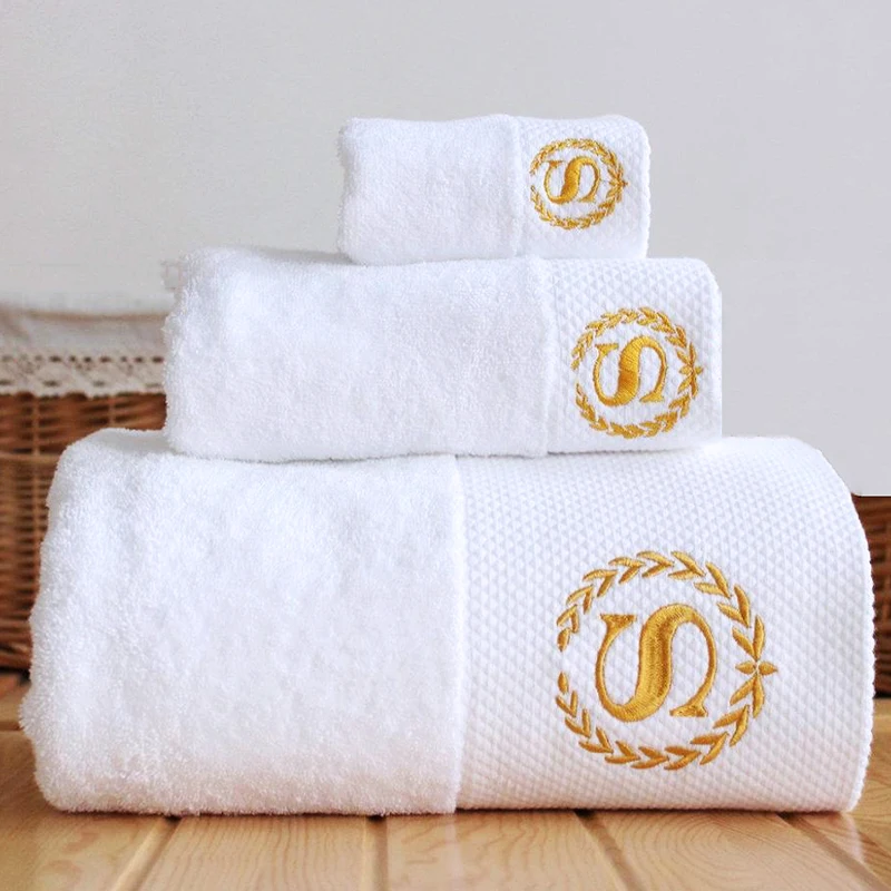 striped custom logo china Dry High Absorption 100 Cotton small hand  microfiber white terry Hotel Towel Bath Set of bath towels