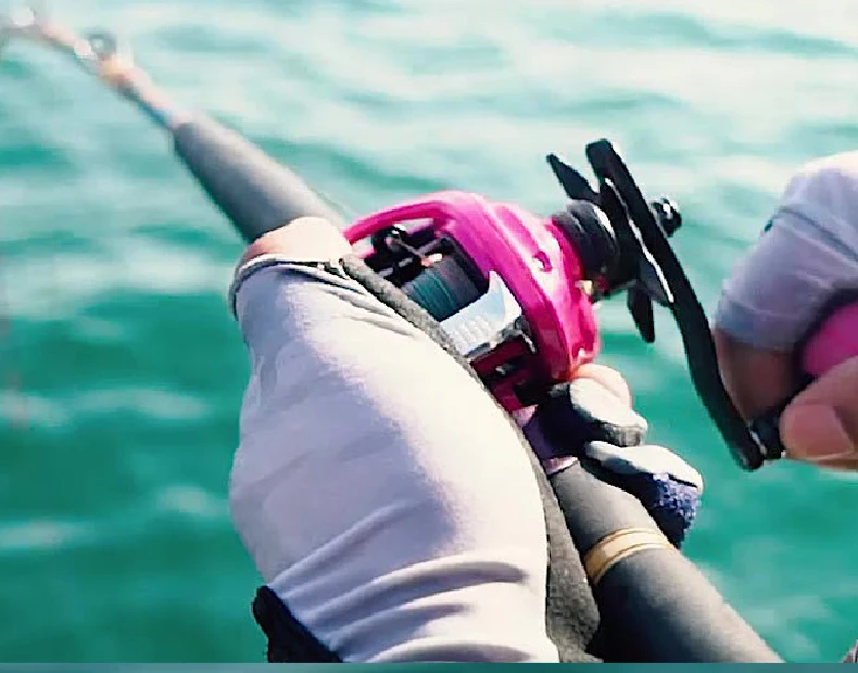 Alpha 10KG Fishing Gea Sexy Pink 7.3:1 Ratio fishing reel Baitcasting