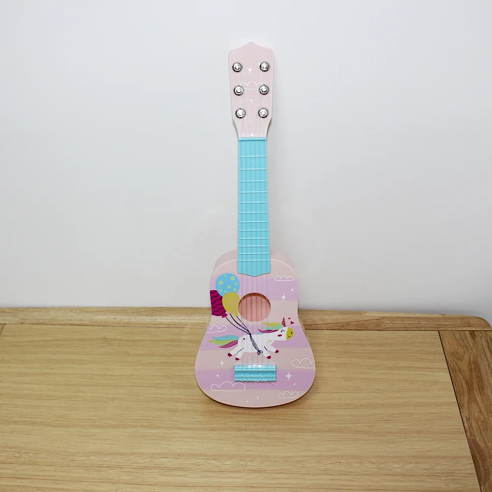 21 Inch Plastic Guitar Toy 6 Strings Mini Children Musical Instruments wooden music toy Educational Learning Rhyme Developmental