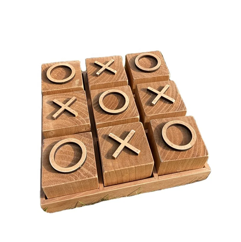 
Deluxe Outdoor Indoor Wooden Giant Tic Tac Toe Noughts and Crosses Board Game 