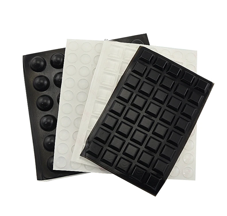 Silicone rubber bumper feet heat resistant door stop square self-adhesive silicone bumper