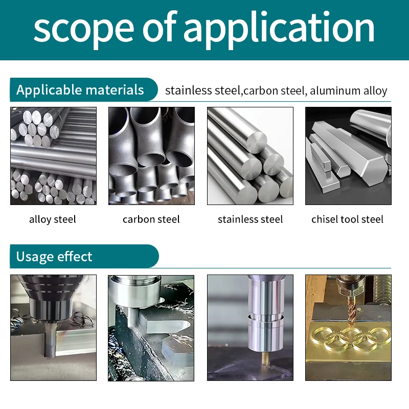 Hot Sale 4 Flutes Solid Tungsten Carbide end mill HRC 55/60/65/70 CNC End Milling Cutter Square Face Fresas End Mills For Metal